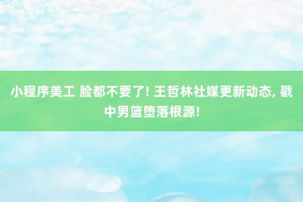 小程序美工 脸都不要了! 王哲林社媒更新动态, 戳中男篮堕落根源!