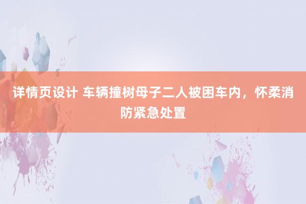 详情页设计 车辆撞树母子二人被困车内，怀柔消防紧急处置